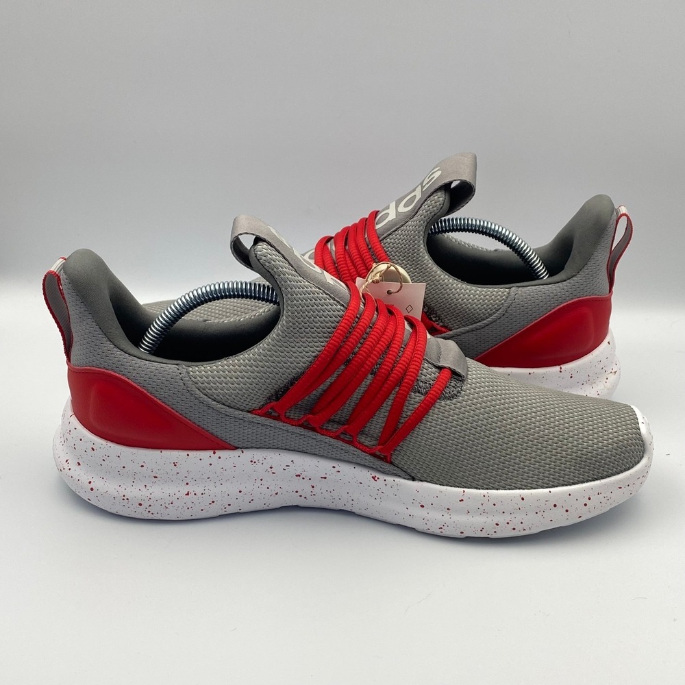 Adidas Lite Racer Adapt 7.0 Slip On Running Sneakers Gray Red Men's 10 JR0548 - Picture 7 of 8
